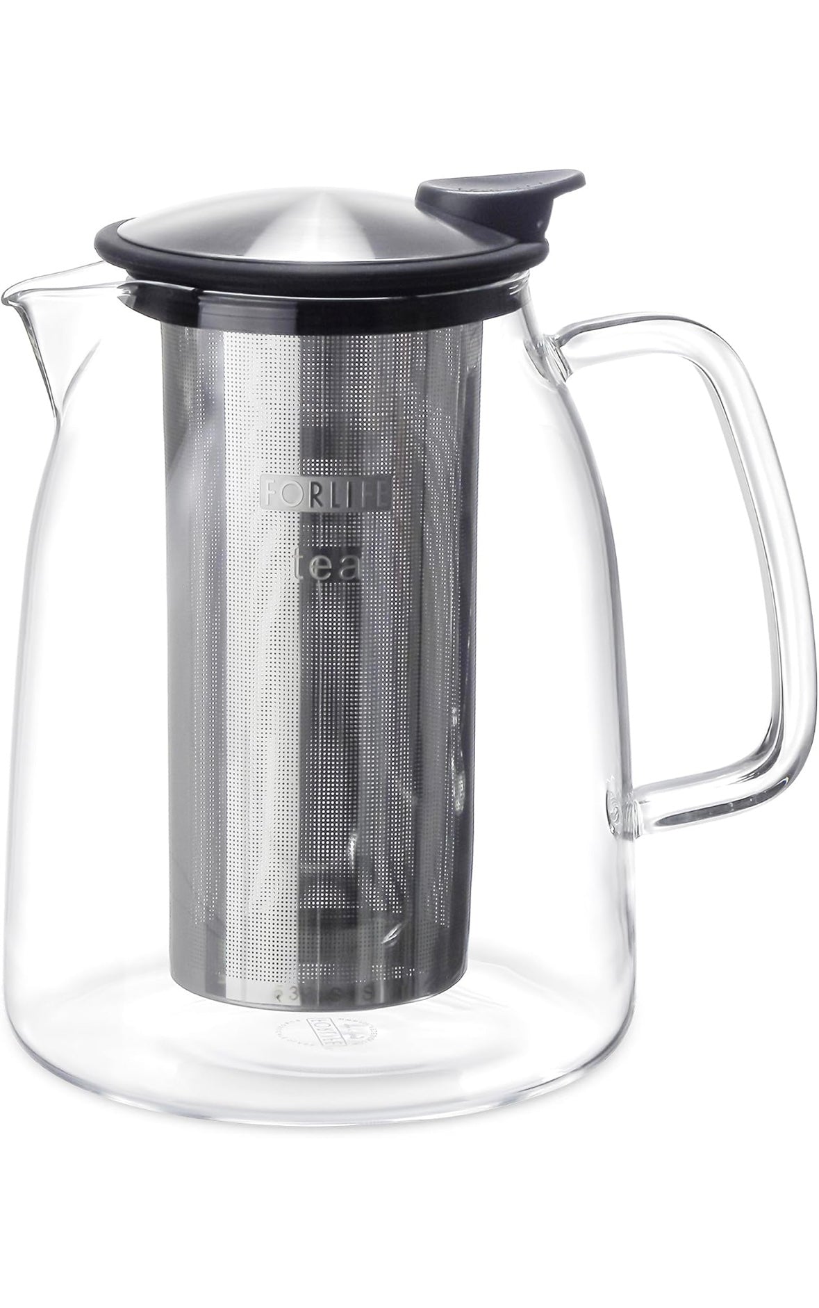 Mist Glass Iced Tea Jug with Basket Infuser 68oz
