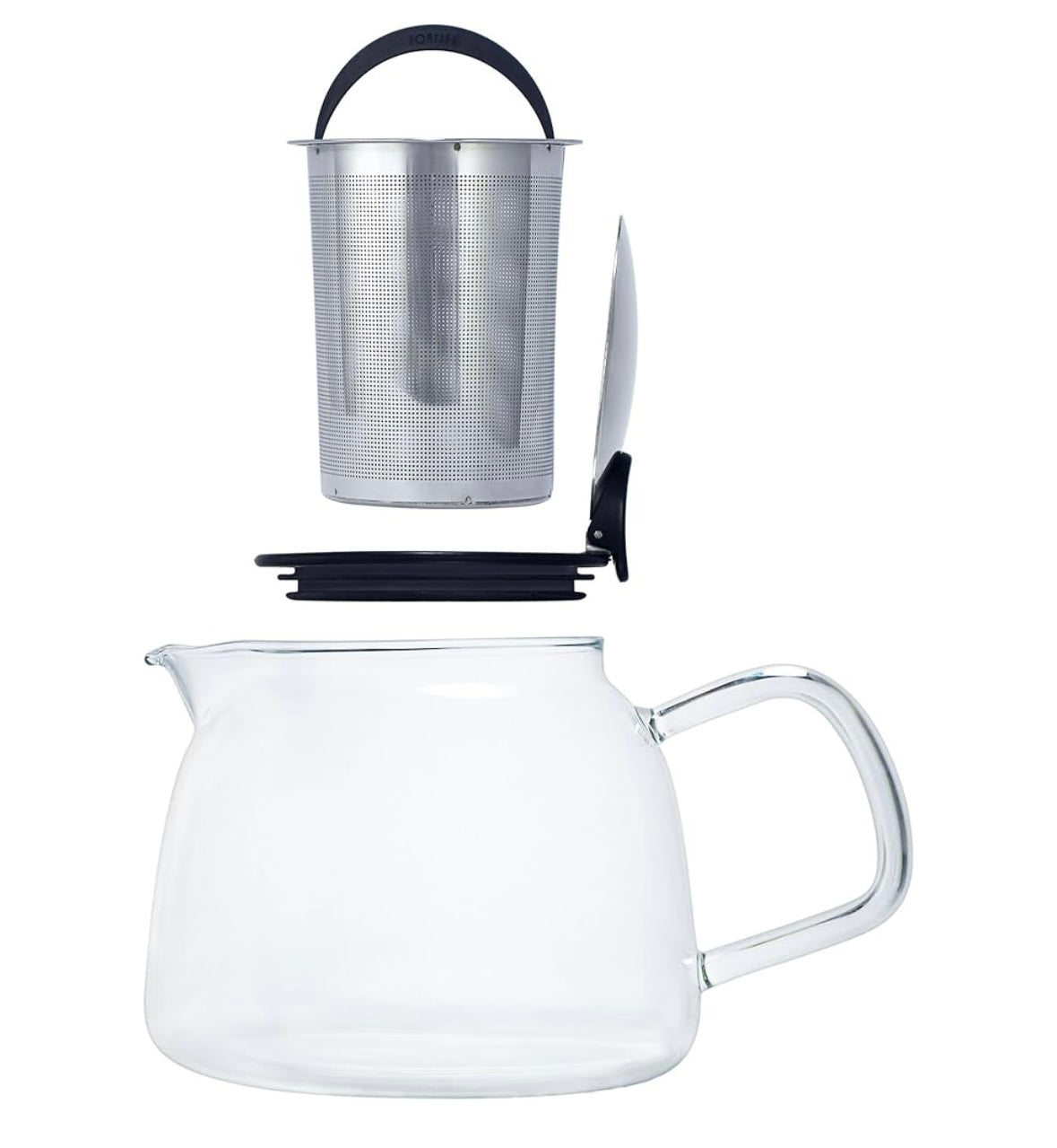 Bell Glass Teapot with Basket Infuser 24oz
